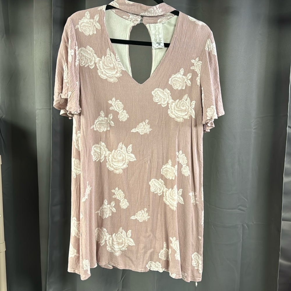 Sadie & Sage Pink White Floral Dress